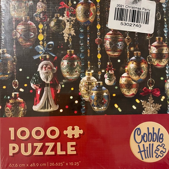 Cobble Hill “Christmas Ornaments 1000 piece Jigsaw Puzzle, brand new 2021 SEALED - Picture 1 of 7